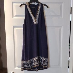 THML Navy and White Sleeveless Dress